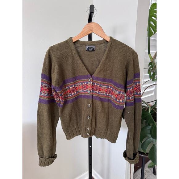 Vintage Abercrombie & Fitch Pattern Cardigan - Picture 1 of 4